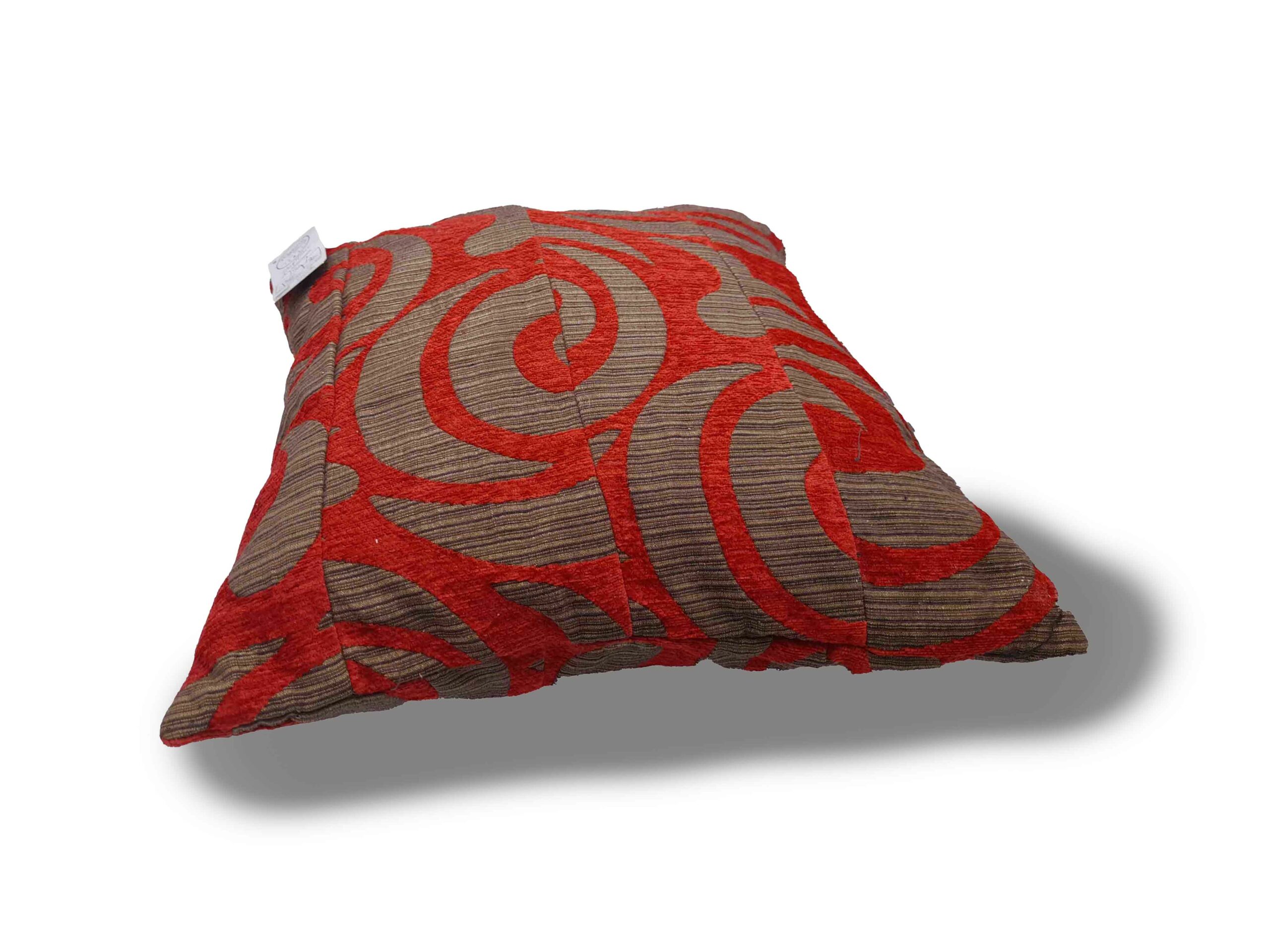 Cojin rojo con diseño de espiral - Imagen 2